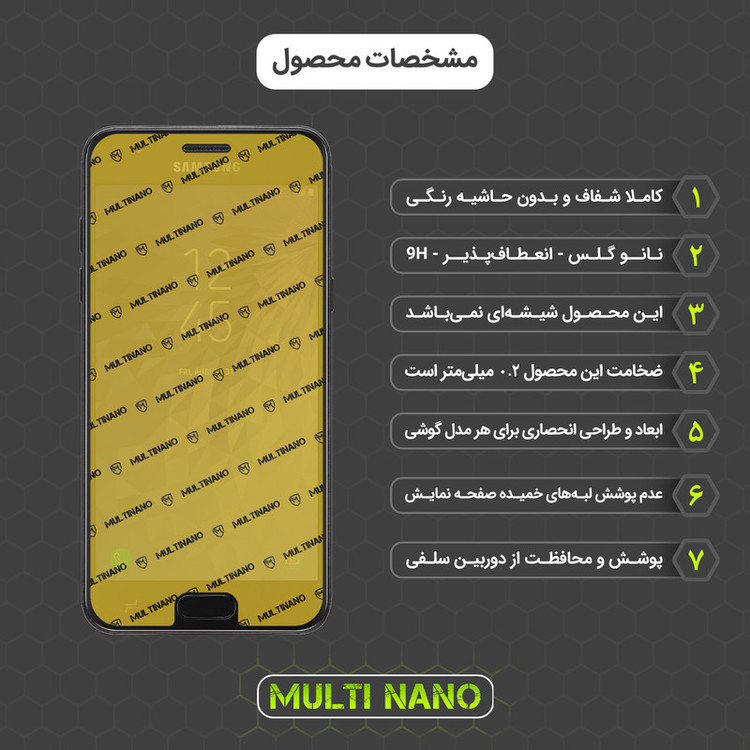 محافظ صفحه نمایش مولتی نانو مدل X-S1N مناسب برای گوشی موبایل سامسونگ Galaxy J3 2018