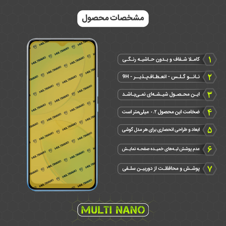 محافظ صفحه نمایش مولتی نانو مدل X-SFT مناسب برای گوشی موبایل اینفینیکس Hot 12i به همراه محافظ پشت