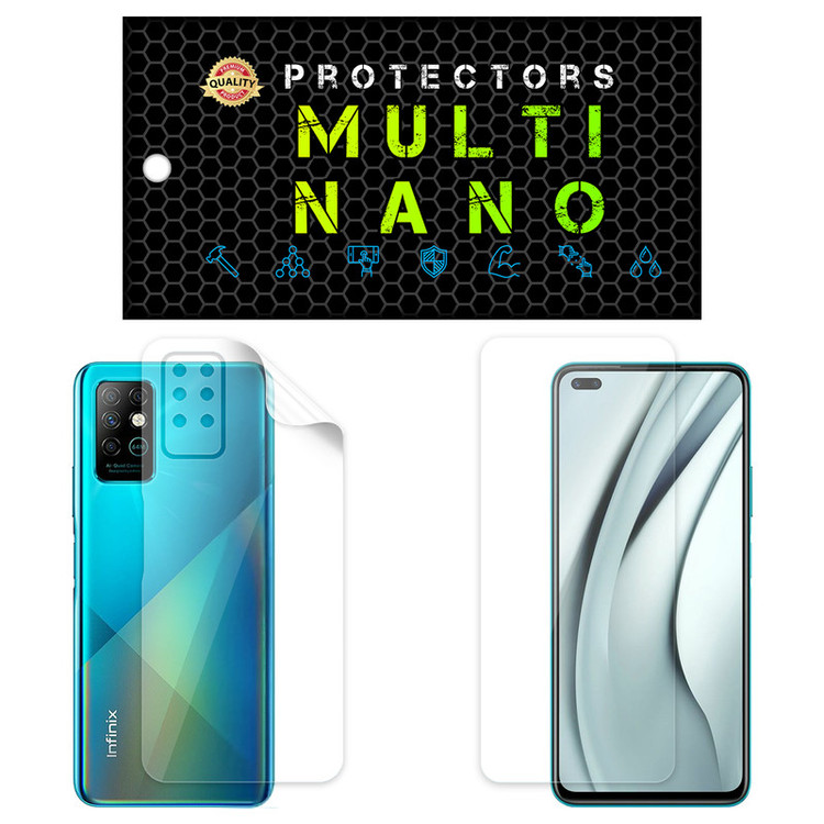 محافظ صفحه نمایش مولتی نانو مدل X-SFT مناسب برای گوشی موبایل انفینیکس Note 8 به همراه محافظ پشت گوشی