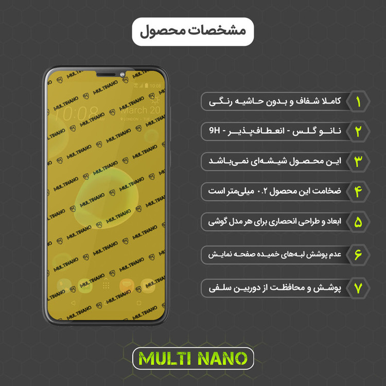 محافظ صفحه نمایش مولتی نانو مدل X-SFC مناسب برای گوشی موبایل اچ تی سی Desire 12 Plus به همراه برچسب پوششی