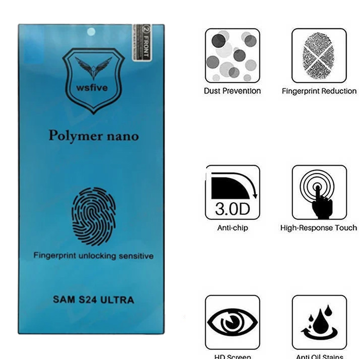 محافظ صفحه نمایش بوک مدل Nano Polymer Pro مناسب برای گوشی موبایل سامسونگ Galaxy S24 Ultra
