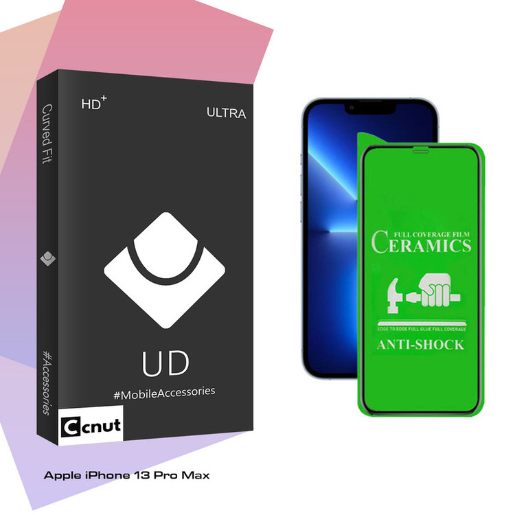 محافظ صفحه نمایش سرامیکی کوکونات مدل UD Black مناسب برای گوشی موبایل اپل iPhone 13 Pro Max