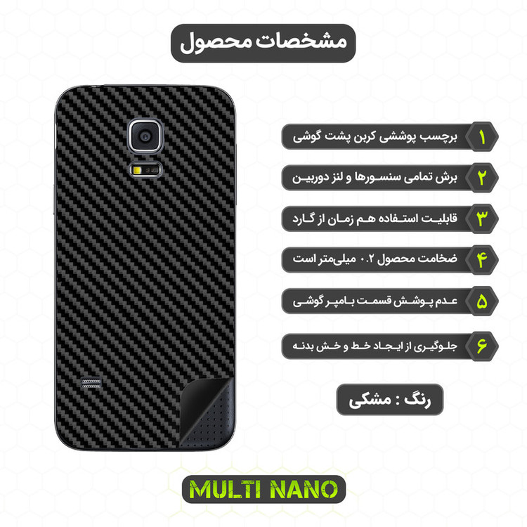 برچسب پوششی مولتی نانو مدل X-F1C مناسب برای گوشی موبایل سامسونگ Galaxy S5 Mini