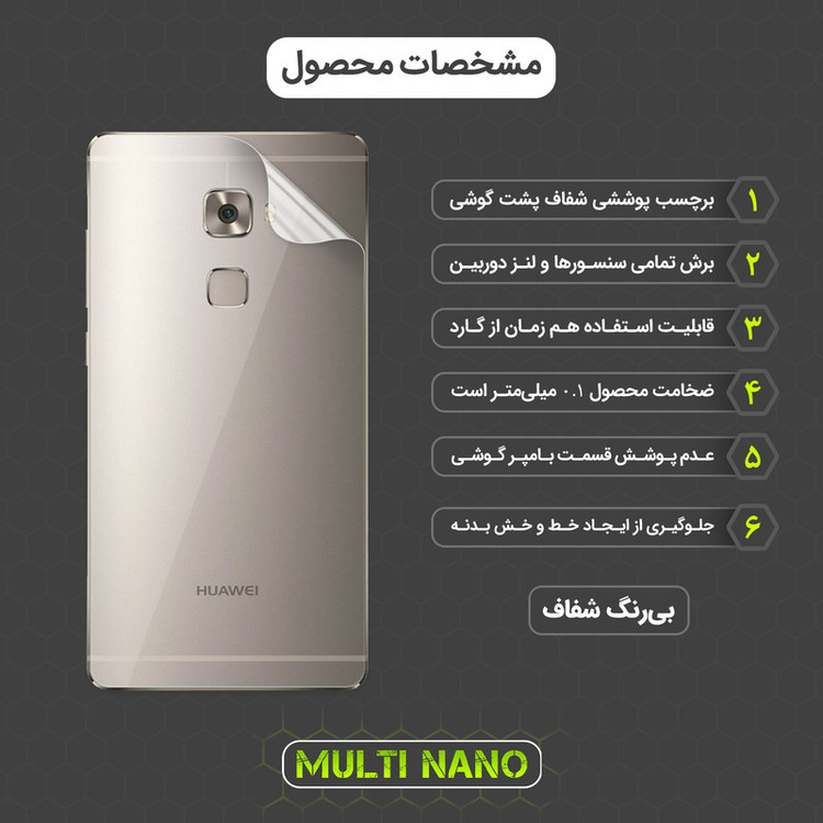 محافظ صفحه نمایش مولتی نانو مدل X-SFT مناسب برای گوشی موبایل هوآوی Mate S به همراه محافظ پشت