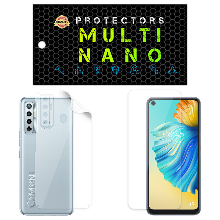 محافظ صفحه نمایش مولتی نانو مدل X-SFT مناسب برای گوشی موبایل تکنو Camon 17 به همراه محافظ پشت