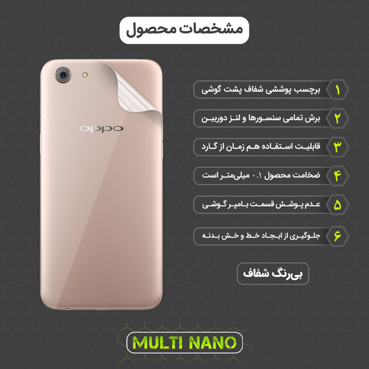 محافظ صفحه نمایش مولتی نانو مدل X-SFT مناسب برای گوشی موبایل اوپو A83 به همراه محافظ پشت