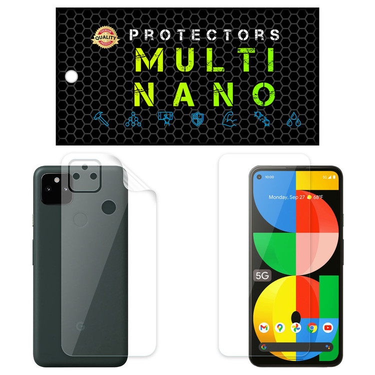 محافظ صفحه نمایش مولتی نانو مدل X-SFT مناسب برای گوشی موبایل گوگل Pixel 5A 5G به همراه محافظ پشت