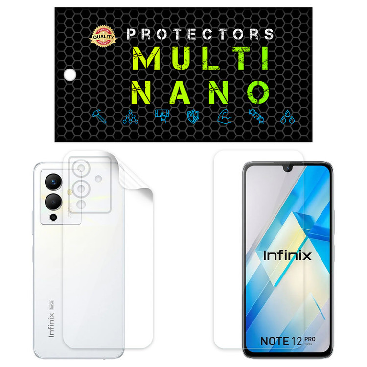 محافظ صفحه نمایش مولتی نانو مدل X-SFT مناسب برای گوشی موبایل انفینیکس Note 12 Pro 5G به همراه محافظ پشت گوشی