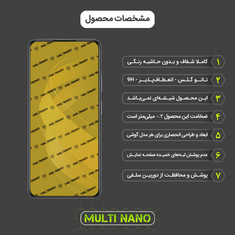 محافظ صفحه نمایش مولتی نانو مدل X-SFT مناسب برای گوشی موبایل انفینیکس Smart 8 به همراه محافظ پشت گوشی