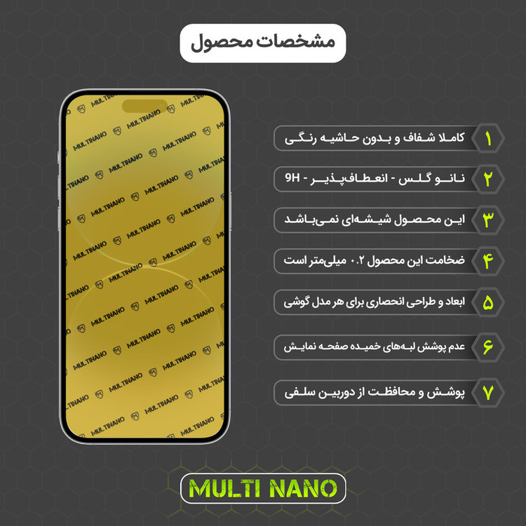 محافظ صفحه نمایش مولتی نانو مدل X-SFG مناسب برای گوشی موبایل اپل iPhone 14 Pro Max به همراه برچسب پوششی