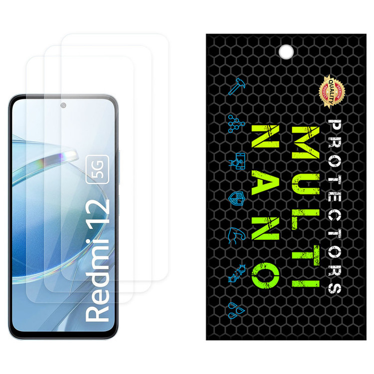 محافظ صفحه نمایش مولتی نانو مدل X-S3N مناسب برای گوشی موبایل شیائومی Redmi 12 5G بسته سه عددی