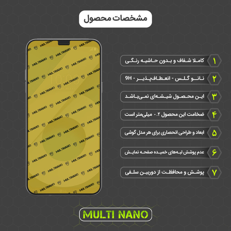 محافظ صفحه نمایش مولتی نانو مدل X-SFG مناسب برای گوشی موبایل ال جی Q6A به همراه برچسب پوششی