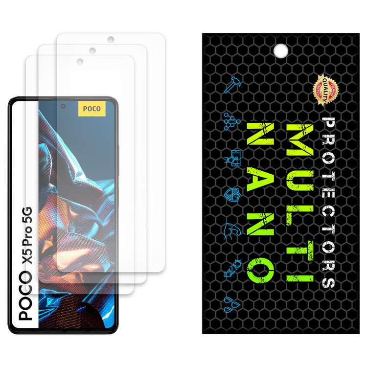 محافظ صفحه نمایش مات مولتی نانو مدل X-S3M مناسب برای گوشی موبایل شیائومی Poco X5 Pro بسته سه عددی