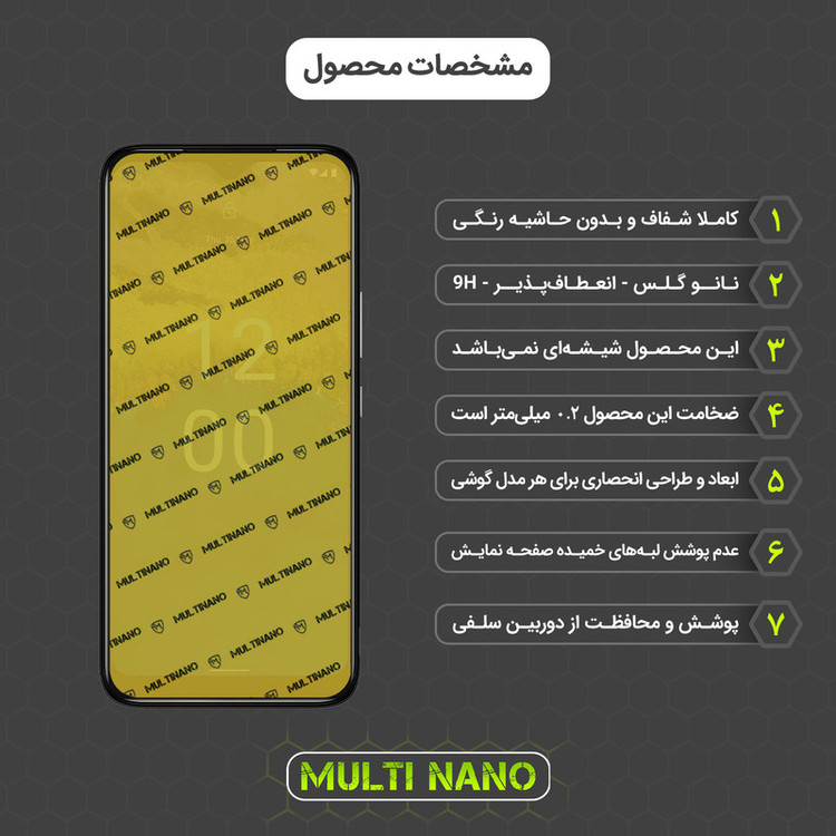 محافظ صفحه نمایش مولتی نانو مدل X-SFG مناسب برای گوشی موبایل نوکیا C12 Plus به همراه برچسب پوششی
