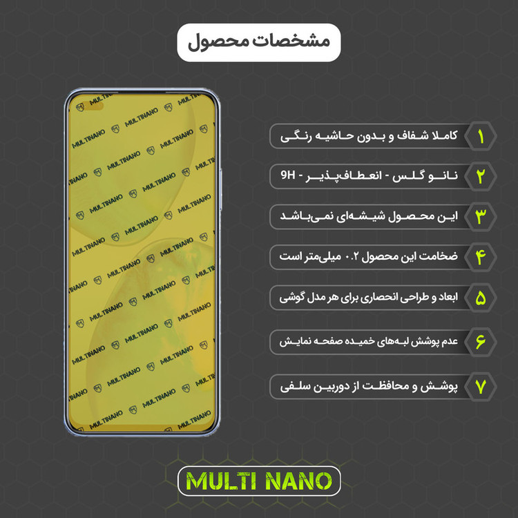محافظ صفحه نمایش مولتی نانو مدل X-SFG مناسب برای گوشی موبایل اینفینیکس Note 8i به همراه برچسب پوششی