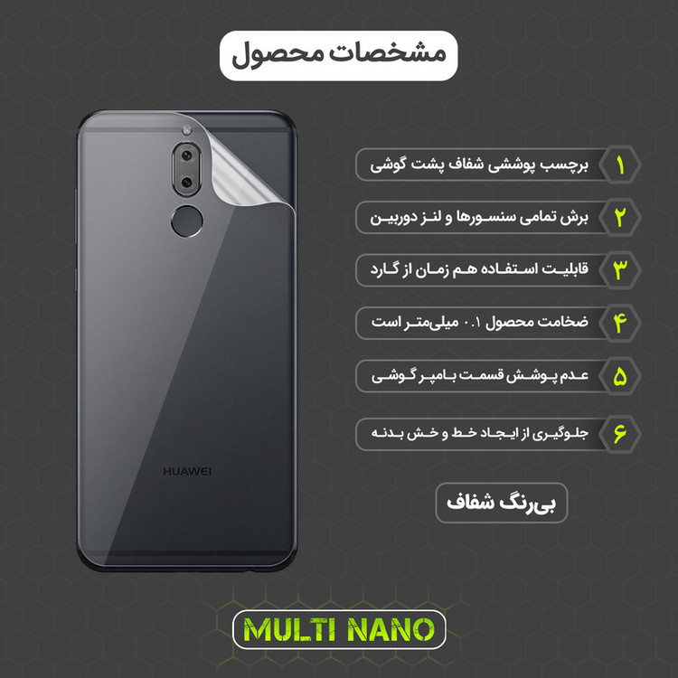 محافظ صفحه نمایش مولتی نانو مدل X-SFT مناسب برای گوشی موبایل هوآوی Nova 2i به همراه محافظ پشت
