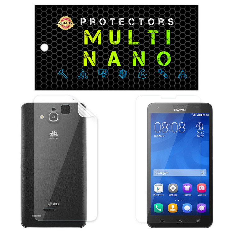 محافظ صفحه نمایش مولتی نانو مدل X-SFT مناسب برای گوشی موبایل آنر 3X G750 به همراه محافظ پشت