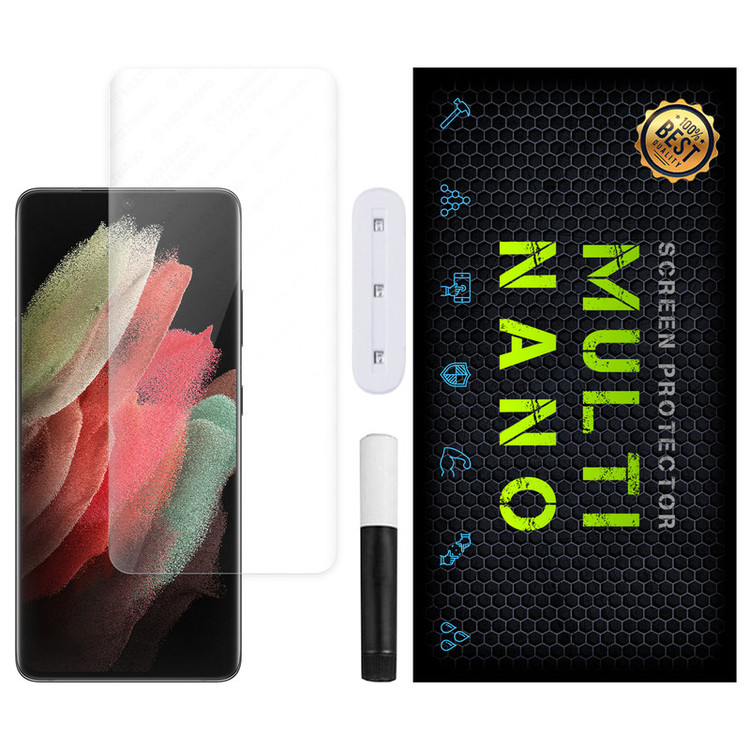محافظ صفحه نمایش مولتی نانو مدل UVL مناسب برای گوشی موبایل سامسونگ Galaxy S21 Ultra