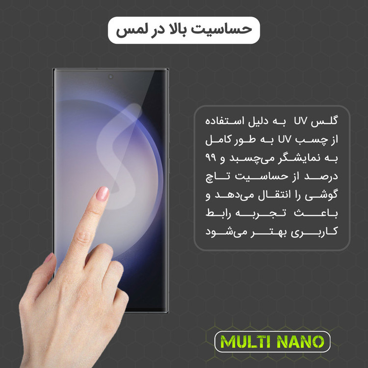 محافظ صفحه نمایش مولتی نانو مدل UVL مناسب برای گوشی موبایل سامسونگ Galaxy S23 Ultra