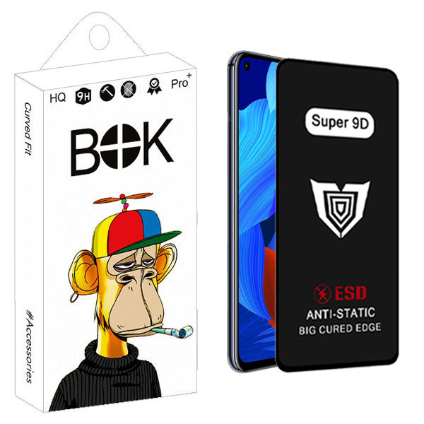 محافظ صفحه نمایش بوک مدل Super 9D Touch مناسب برای گوشی موبایل هوآوی nova 5T