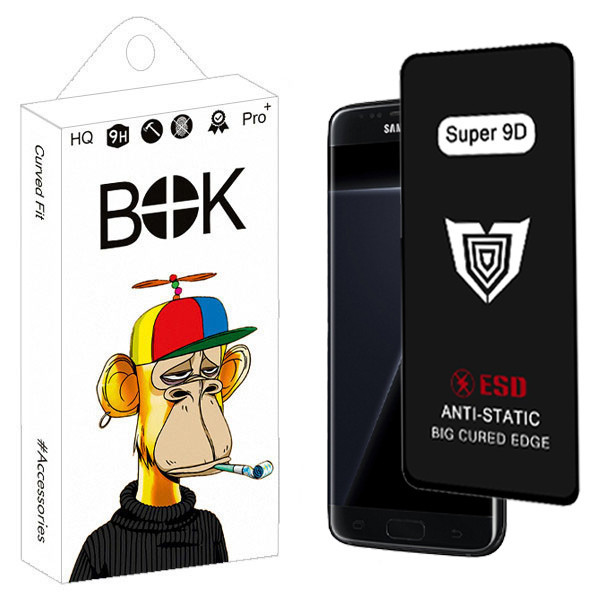 محافظ صفحه نمایش بوک مدل Super 9D Touch مناسب برای گوشی موبایل سامسونگ galaxy S7
