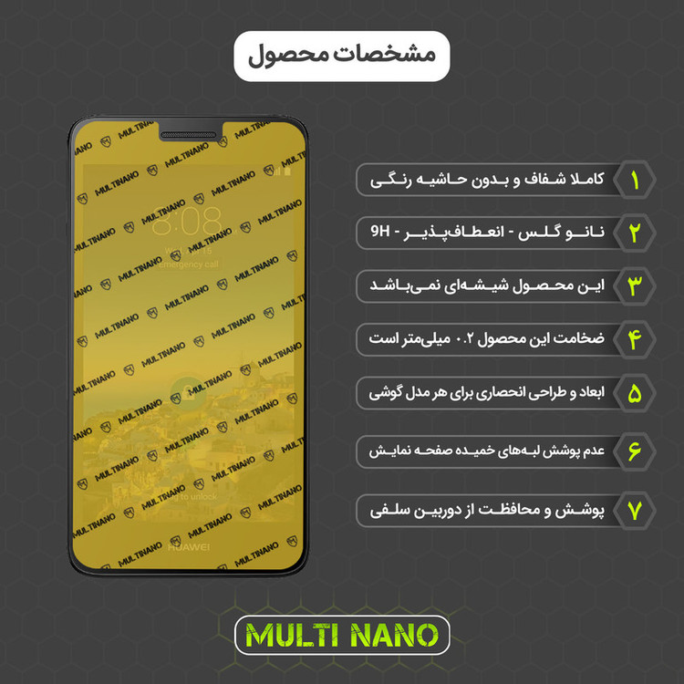 محافظ صفحه نمایش مولتی نانو مدل X-SFC مناسب برای گوشی موبایل هوآوی G620 به همراه برچسب پوششی