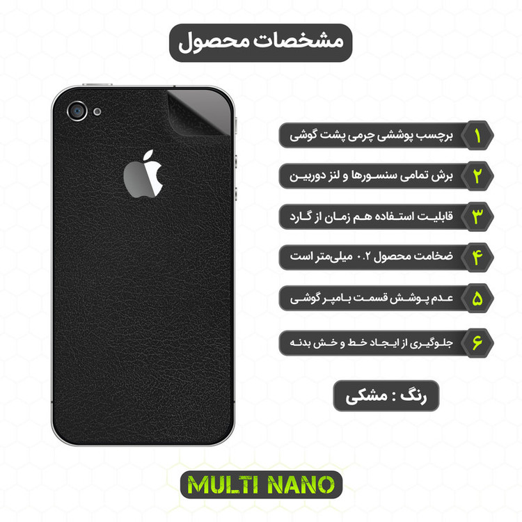 محافظ صفحه نمایش مولتی نانو مدل X-SFL مناسب برای گوشی موبایل اپل iPhone 4S به همراه برچسب پوششی