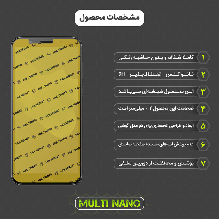 محافظ صفحه نمایش مولتی نانو مدل X-SFL مناسب برای گوشی موبایل هوآوی Y5 Lite 2018 به همراه برچسب پوششی