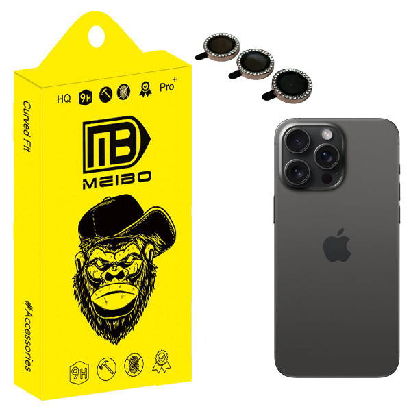 محافظ لنز دوربین نگین دار میبو مدل Jewel Royal مناسب برای گوشی موبایل اپل IPhone 15 pro Max