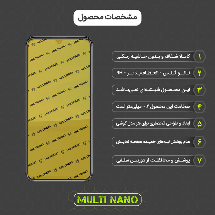 محافظ صفحه نمایش مولتی نانو مدل X-SFG مناسب برای گوشی موبایل هوآوی Nova Y60 به همراه برچسب پوششی