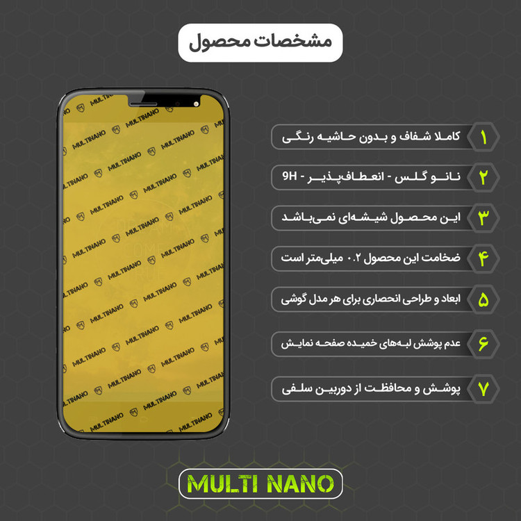 محافظ صفحه نمایش مولتی نانو مدل X-SFL مناسب برای گوشی موبایل جی ال ایکس Tara Plus به همراه برچسب پوششی