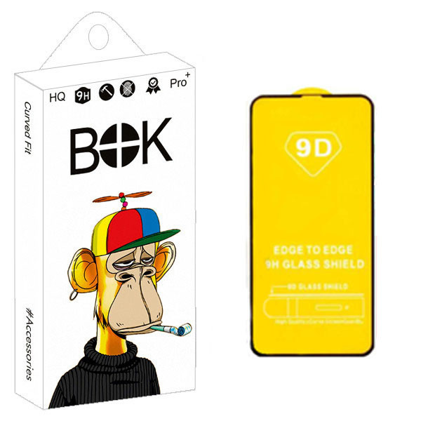 محافظ صفحه نمایش بوک مدل full 9D مناسب برای گوشی موبایل اپل IPHONE 13/13PRO