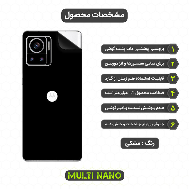 برچسب پوششی مولتی نانو مدل X-F1M مناسب برای گوشی موبایل موتورولا Edge 30 Ultra