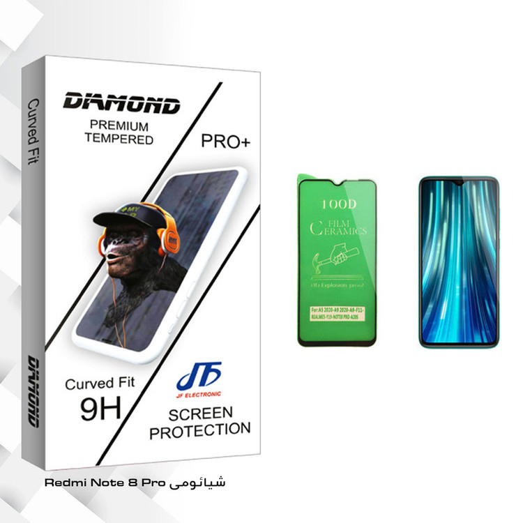 محافظ صفحه نمایش سرامیکی جی اف مدل Diamond glass مناسب برای گوشی موبایل شیائومی Redmi Note 8 Pro