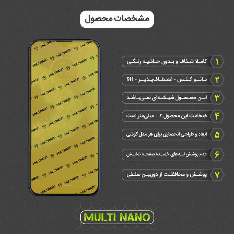 محافظ صفحه نمایش مولتی نانو مدل X-SFG مناسب برای گوشی موبایل موتورولا Moto G8 Power Lite به همراه برچسب پوششی