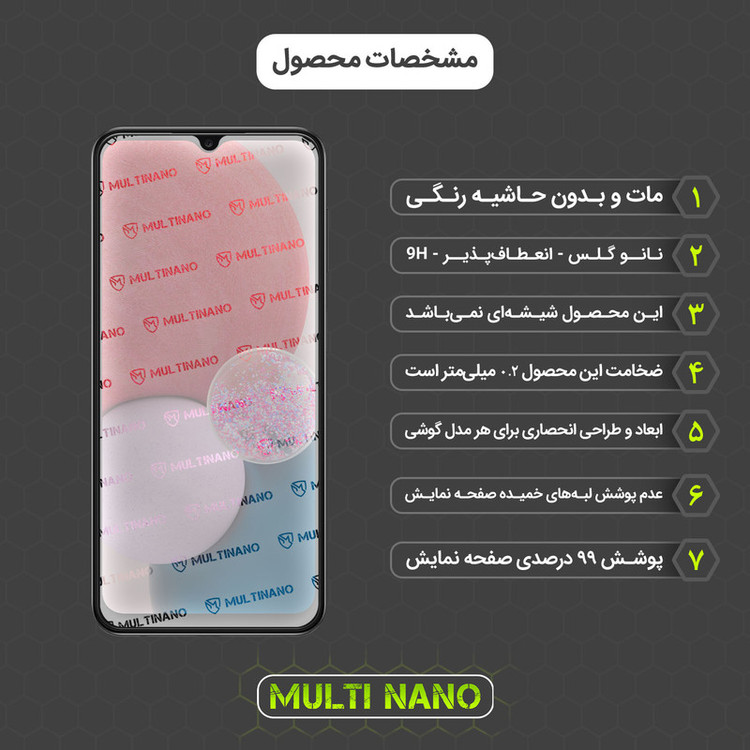 محافظ صفحه نمایش مات مولتی نانو مدل X-S1M مناسب برای گوشی موبایل سامسونگ Galaxy A13