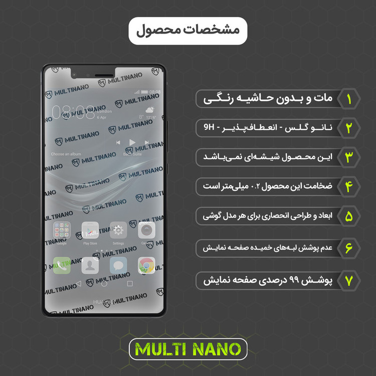 محافظ صفحه نمایش مات مولتی نانو مدل X-S1M مناسب برای گوشی موبایل هوآوی P9 Lite
