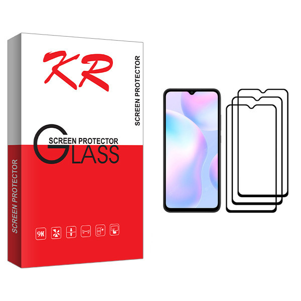 محافظ صفحه نمایش کی آر مدل +HD مناسب برای گوشی موبایل شیائومی Redmi 9A بسته سه عددی