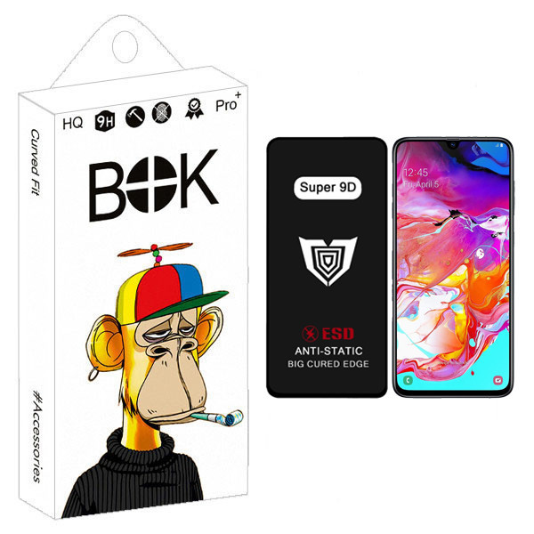 محافظ صفحه نمایش بوک مدل Super 9D مناسب برای گوشی موبایل سامسونگ Galaxy A70