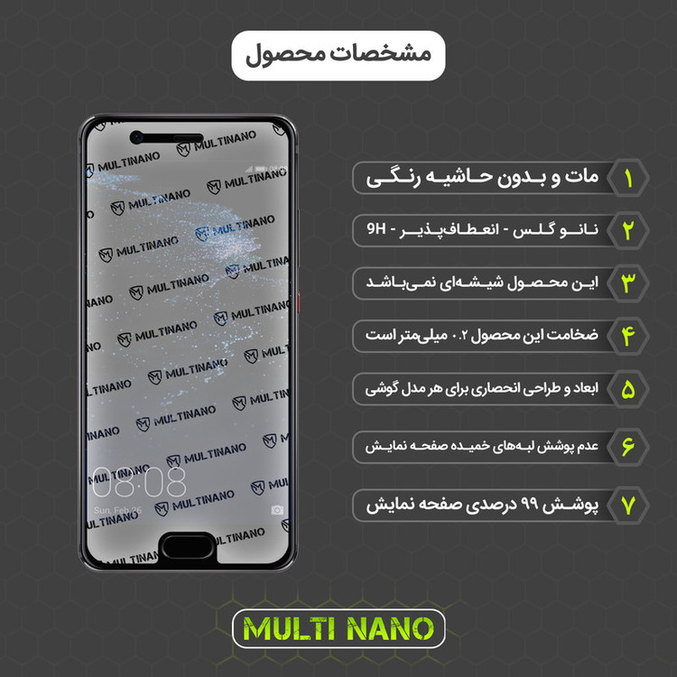 محافظ صفحه نمایش مات مولتی نانو مدل X-S1M مناسب برای گوشی موبایل هوآوی P10