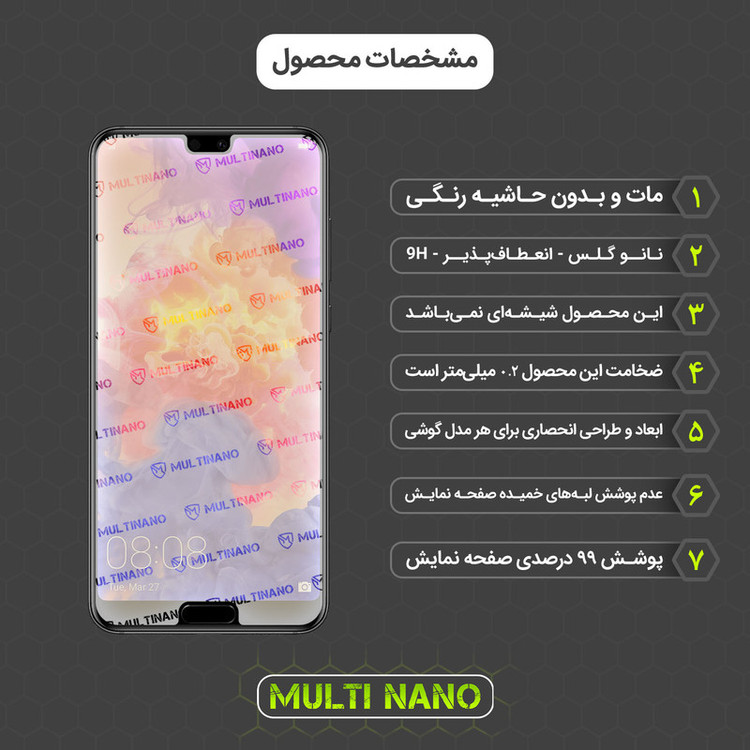 محافظ صفحه نمایش مات مولتی نانو مدل X-S1M مناسب برای گوشی موبایل هوآوی P20 Pro