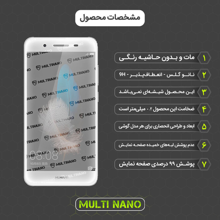 محافظ صفحه نمایش مات مولتی نانو مدل X-S1M مناسب برای گوشی موبایل هوآوی GR3