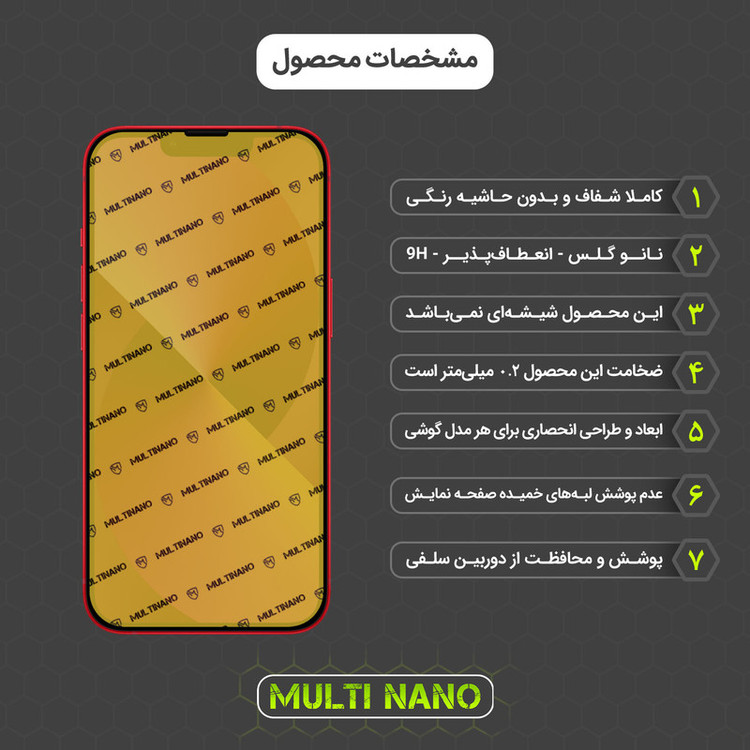 محافظ صفحه نمایش مولتی نانو مدل X-SFM مناسب برای گوشی موبایل اپل iPhone 13 به همراه برچسب پوششی