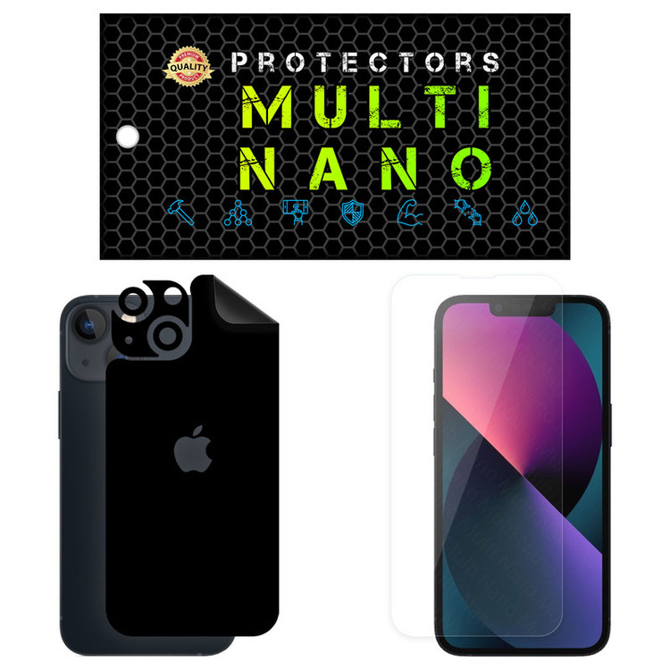 محافظ صفحه نمایش مولتی نانو مدل X-SFM مناسب برای گوشی موبایل اپل iPhone 13 Mini به همراه برچسب پوششی