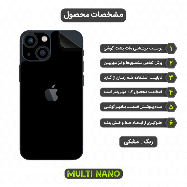 محافظ صفحه نمایش مولتی نانو مدل X-SFM مناسب برای گوشی موبایل اپل iPhone 13 Mini به همراه برچسب پوششی