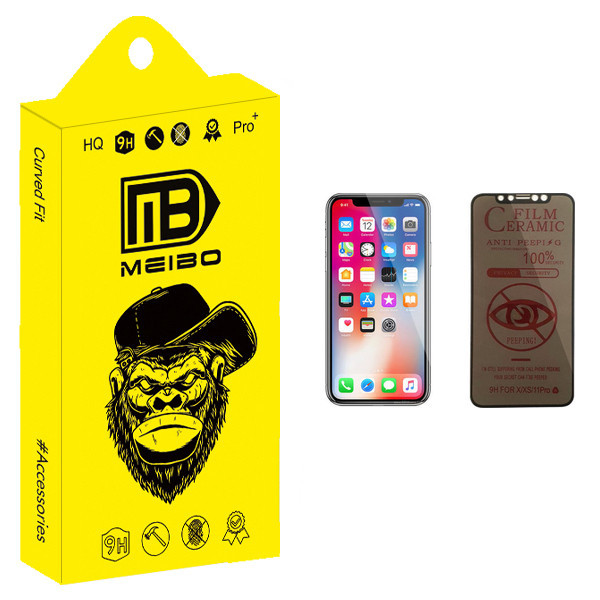 محافظ صفحه نمایش حریم شخصی میبو مدل +MHD مناسب برای گوشی موبایل اپل iPhone X