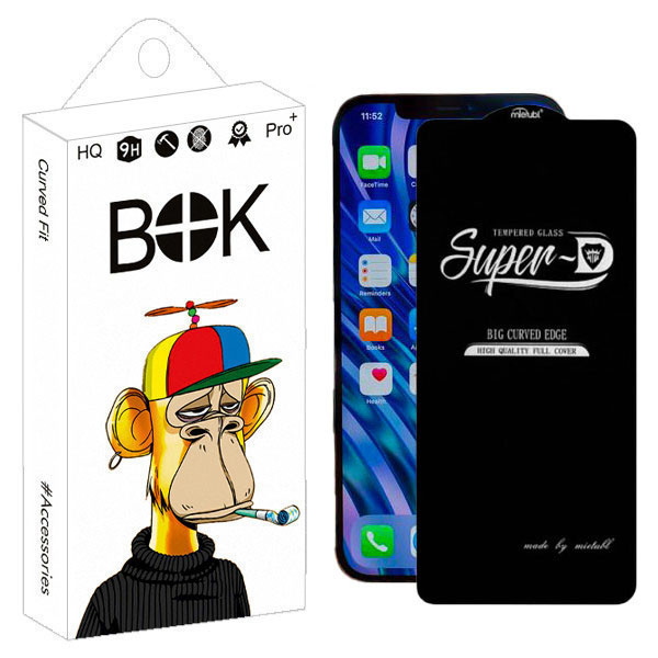 محافظ صفحه نمایش بوک مدل Carbon SUPER D مناسب برای گوشی موبایل اپل Iphone 11 pro max