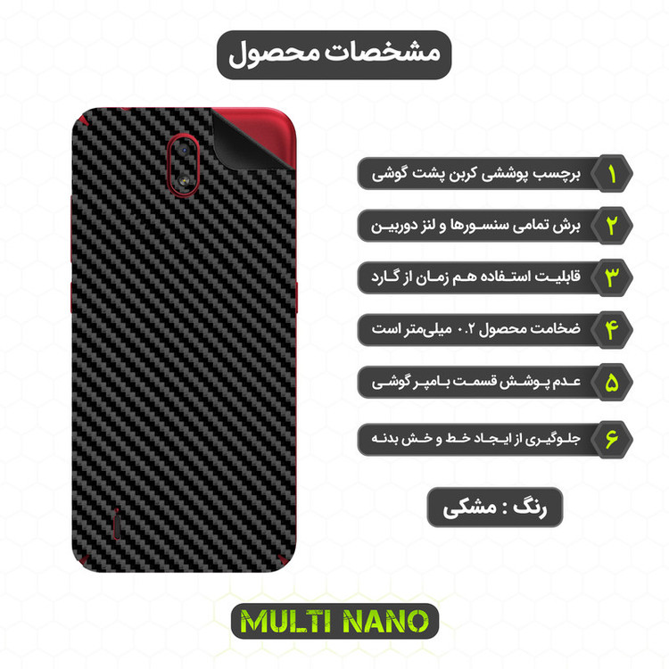 برچسب پوششی مولتی نانو مدل X-F1C مناسب برای گوشی موبایل نوکیا C1