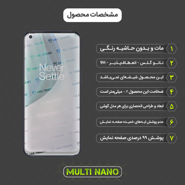 محافظ صفحه نمایش مات مولتی نانو مدل X-S1M مناسب برای گوشی موبایل وان پلاس Nord N10 5G