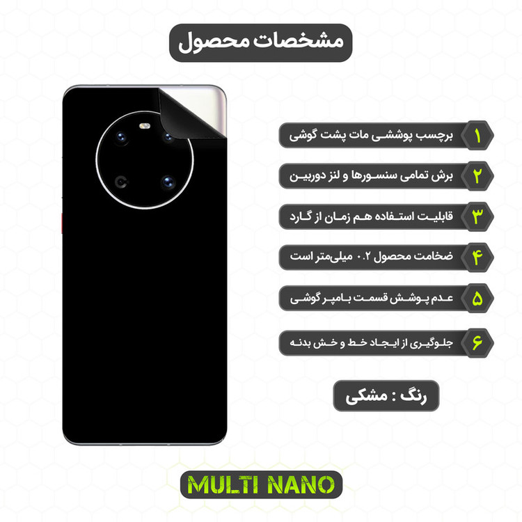 برچسب پوششی مولتی نانو مدل X-F1M مناسب برای گوشی موبایل هوآوی Mate 40E 4G